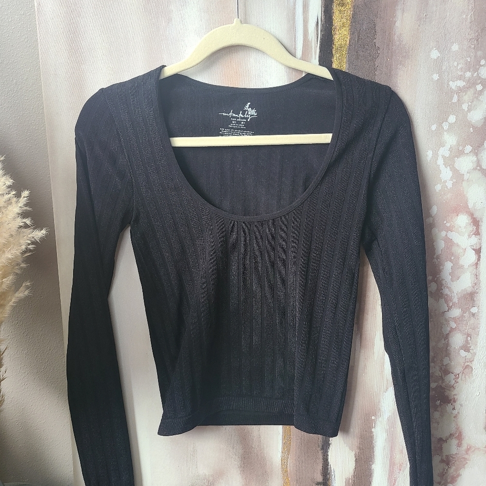 Free People Ribbed LONG-SLEEVE